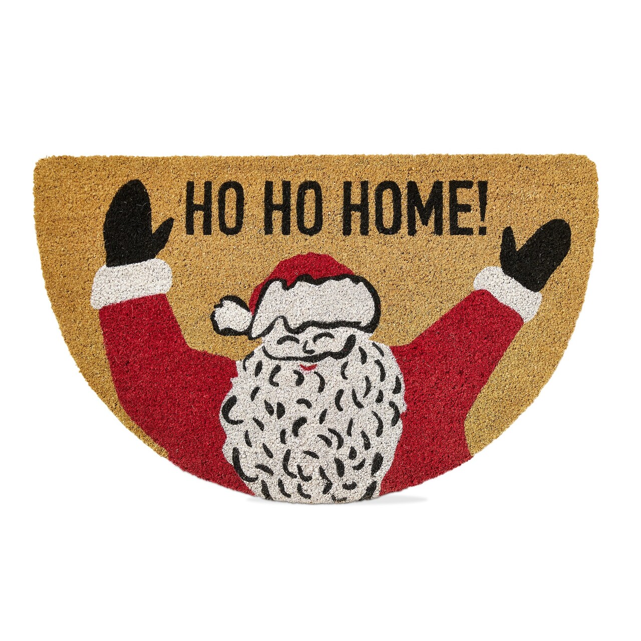 1'10" x 3' Christmas Santa Claus "Ho Ho Home!" Coir Doormat Welcome Mat XMAS Festive Winter Holidays Entryway Entrance Mudroom Mud Room Door Mat Decor Decoration